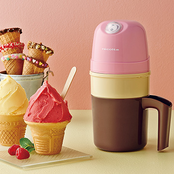 【在庫限り】アイスクリームメーカー ピンク