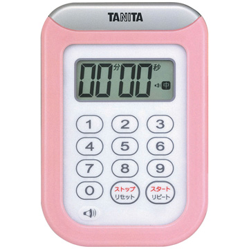 TANITA 丸洗いタイマー100分計 ピンク