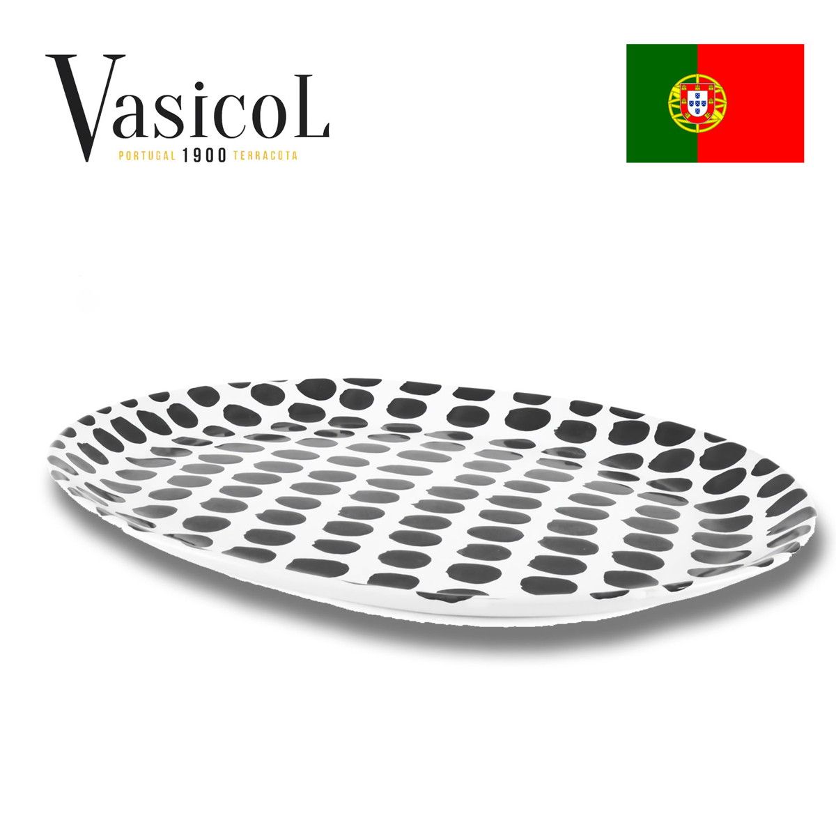 MARIA スモールオーバルトレイ ラージドット 皿 食器 ポルトガル製 テラコッタ 陶器