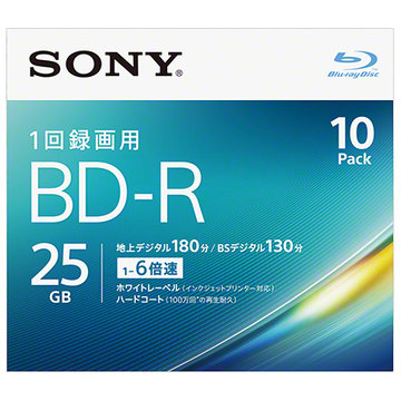 ビデオ用BD-R 25GB 6X プリンタブル 10P