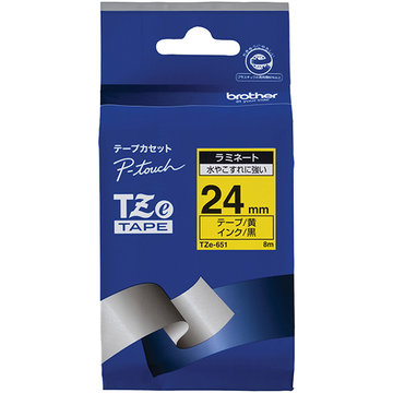【純正】TZe-651 24mm(黒字/黄)
