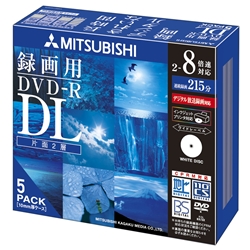 DVD-R 8.5GB ビデオ録画 DL8倍速5枚IJP対応