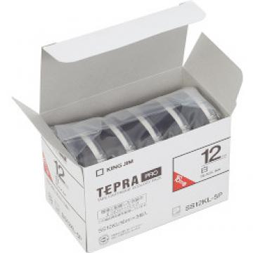 テプラPROテープ エコパックロング 白/黒文字 12mm