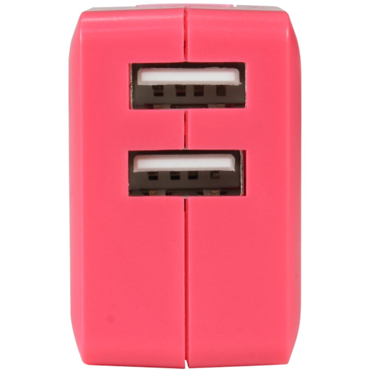 USB2ポート AC充電器 コンパクトタイプ 計3.1A ピンク