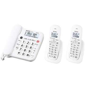 デジタルコードレス電話機 子機2台タイプ ホワイト系